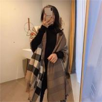 冬も優雅に バーバリー スーパーコピー マフラー チェック柄 ウール フリンジ BURBERRY