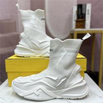 カジュアル FENDI スーパーコピー  ソックスニーカー フェンディ ロゴ プリント
