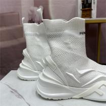 カジュアル FENDI スーパーコピー  ソックスニーカー フェンディ ロゴ プリント