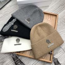 抜け感を演出 CHROME HEARTS コピー ニット帽子 ワッペン メタル 3色 激安通販 クロムハーツ