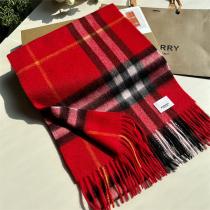 4色から展開♡♡BURBERRY スーパーコピー マフラー ウール チェック柄 フリンジ 30*168cm 