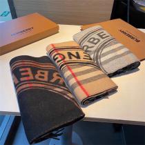 防寒対策☆バーバリー スーパーコピー マフラー チェック柄 ロゴ ウール フリンジ BURBERRY