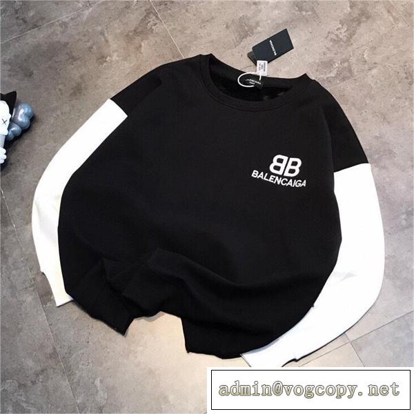 秋冬モデル最新 バレンシアガ コピー トレーナー 裏起毛 刺繡 立体 ロゴ BALENCIAGA 