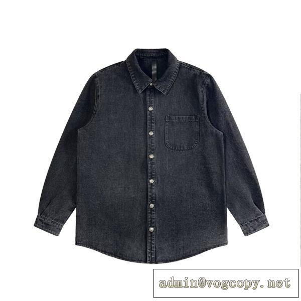 数量限定 CHROME HEARTS コピー ジャケット クロス デニム 水洗い 加工 クロムハーツ