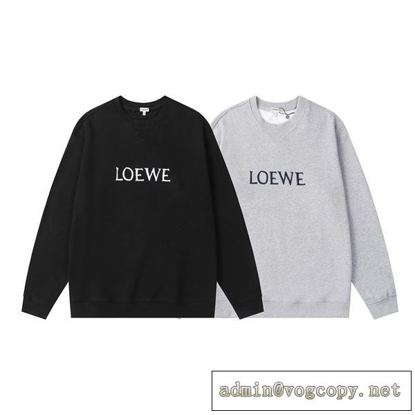 2026限定セール LOEWE コピー トレーナー 刺繡 ロゴ ミニマル 英字 カジュアル 純綿素材 ロエベ