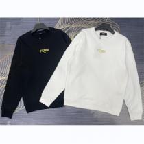 シンプルデザイン FENDI コピー トレーナー ゴールド ロゴ 金色 2色 フェンディ ユニセックス