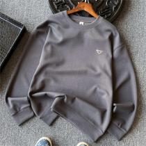 カジュアルトップス プラダ コピー トレーナー 三角 ロゴ クルーネック 綿 通気性 PRADA