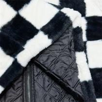 良好な材質 LOUIS VUITTON コピー フリースジャケット ダミエ ロゴ 毛 フード付き ルイヴィトン