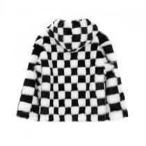 良好な材質 LOUIS VUITTON コピー フリースジャケット ダミエ ロゴ 毛 フード付き ルイヴィトン