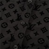 LOUIS VUITTON スーパーコピー シャツ モノグラム ジャカード ロゴ 純綿 オーバーサイズ ルイヴィトン