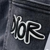 人気急上昇中 DIOR コピー ジーンズ デニム 弾力性 ゆったり ディオール ロゴ 貼り付け ディオール