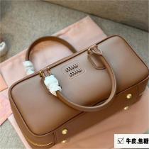 魅力的アイテム MIUMIU コピー ハンドバッグ コーヒー 可愛い レディース 2WAY ミュウミュウ