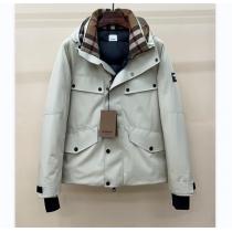 バーバリー スーパーコピー ダウンジャケット チェック柄 暖かい フード 通気性 BURBERRY