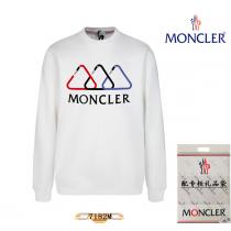 純綿生地 モンクレール コピー トレーナー クルーネック ロゴ プリント 三角 カジュアル MONCLER