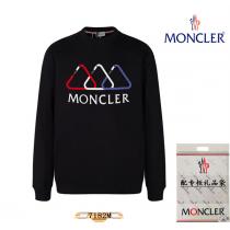 純綿生地 モンクレール コピー トレーナー クルーネック ロゴ プリント 三角 カジュアル MONCLER