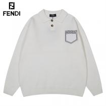 フェンディ スーパーコピー セーター ロゴ ジャカード ニット 2色 ゆったりサイズ ワッフル生地 FENDI