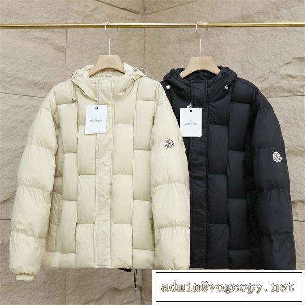 防寒着 モンクレール コピー 中綿ジャケット 立体的 ニット ユニセックス フード付き MONCLER