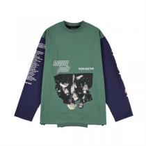 バレンシアガ コピー 長袖Ｔシャツ 転倒 イラスト パッチワークデザイン BALENCIAGA