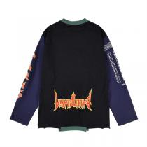 バレンシアガ コピー 長袖Ｔシャツ 転倒 イラスト パッチワークデザイン BALENCIAGA