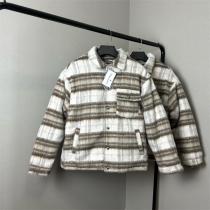 注目のトレンド CHROME HEARTS コピー フリースジャケット チェック柄 レザー ロゴ クロムハーツ