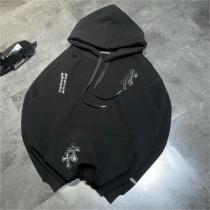 秋冬ファッション CHROME HEARTS コピー パーカー 偽 絨毛 刺繡 ロゴ クロス ユニセックス クロムハーツ
