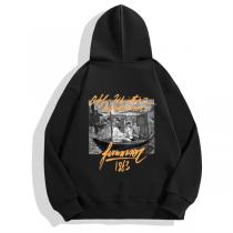 STUSSY コピー パーカー 1863 レトロ 裏起毛 ウール ロゴ プリント ゆったり ステューシー