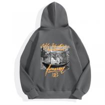 STUSSY コピー パーカー 1863 レトロ 裏起毛 ウール ロゴ プリント ゆったり ステューシー