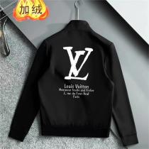 冬を快適に過す LOUIS VUITTON コピー 上下セット 裏起毛 ジャケット ロゴ プリント ルイヴィトン