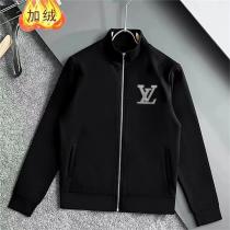 冬を快適に過す LOUIS VUITTON コピー 上下セット 裏起毛 ジャケット ロゴ プリント ルイヴィトン