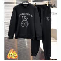 冬のアイテム BURBERRY コピー 上下セット 裏起毛 くま 熊 ロゴ プリ...