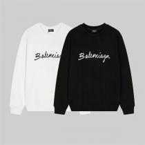 定番アイテム★BALENCIAGA スーパーコピー トレーナー ロゴ プリント クルーネック ゆったり バレンシアガ