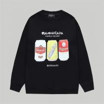 2色展開 バレンシアガ コピー トレーナー 飲み物 ロゴ プリント ストリート系 BALENCIAGA 