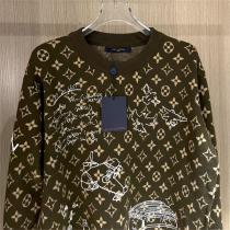 2026冬秋 LOUIS VUITTON コピー セーター モノグラム 刺繡 Doodles ロゴ クルーネック ルイヴィトン