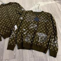 2026冬秋 LOUIS VUITTON コピー セーター モノグラム 刺繡 Doodles ロゴ クルーネック ルイヴィトン