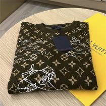 2026冬秋 LOUIS VUITTON コピー セーター モノグラム 刺繡 Doodles ロゴ クルーネック ルイヴィトン