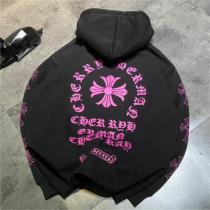CHROME HEARTS スーパーコピー パーカー 裏起毛 定番 ロゴ クロムハーツ パープル系 綿 
