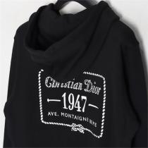 DIOR スーパーコピー パーカー 1947 刺繍 ロゴ 貼り付け ディオール