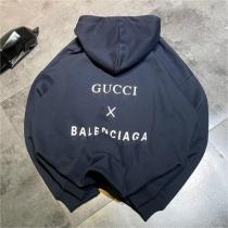 BALENCIAGA ｘ GUCC1 スーパーコピー パーカー コラボ ロゴ プ...