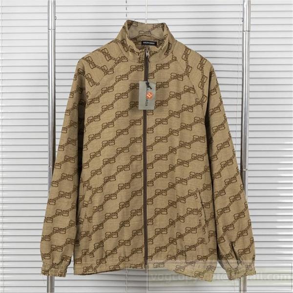 GUCC1 X バレンシアガ コピー ジャケット モノグラム BBロゴ ジャカード 綿 ナイロン BALENCIAGA