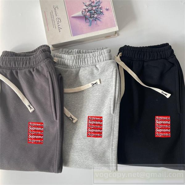 おすすめ SUPREME コピー スウェットパンツ 裏起毛 ロゴ 刺繡 美脚 スポーツ シュプリーム