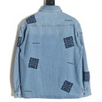 ポジティブ GIVENCHY スーパーコピー デニムジャケット 刺繡 ロゴ 綿 ゆったり ジバンシィ