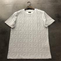 ミニマル フェンディ 偽物 Ｔシャツ エンボスロゴ モノグラム ff 綿 ジャカード FENDI