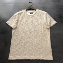 ミニマル フェンディ 偽物 Ｔシャツ エンボスロゴ モノグラム ff 綿 ジャカード FENDI