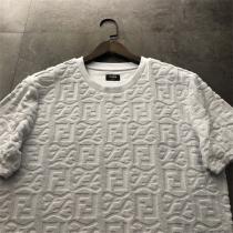 ミニマル フェンディ 偽物 Ｔシャツ エンボスロゴ モノグラム ff 綿 ジャカード FENDI