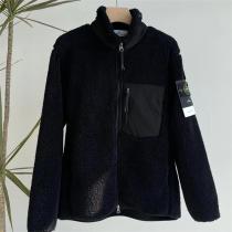 STONE ISLAND コピー ジャケット ムートンコート レトロ 肩章 ポケ...