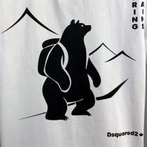 ディースクエアード スーパーコピー Tシャツ くま 熊 ロゴ プリント DSQUARED2 2色 