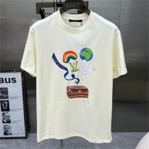 ルイヴィトン コピー Ｔシャツ 虹 地球 エコ モチーフ プリント ロゴ ユニセックス LOUIS VUITTON