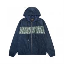 FENDI コピー ジャケット パッチワーク FFロゴ 防風 フェンディ 2色