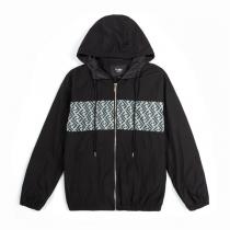 FENDI コピー ジャケット パッチワーク FFロゴ 防風 フェンディ 2色