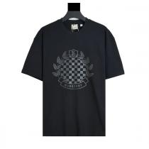 バーバリー コピー Ｔシャツ 碁盤 ロゴ Tシャツ プリント 綿 BURBERRY